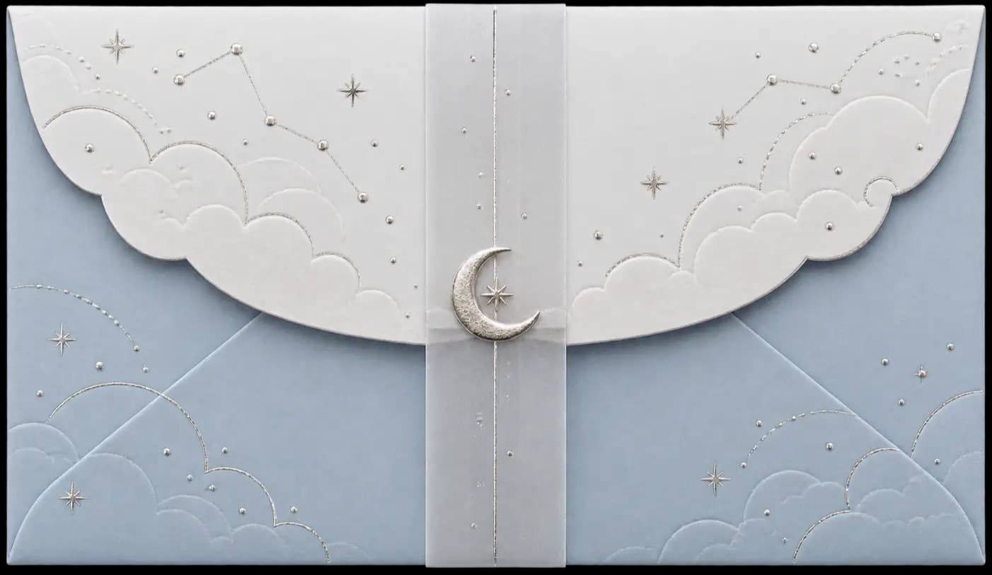 Baby Blue Minimalist invitation preview