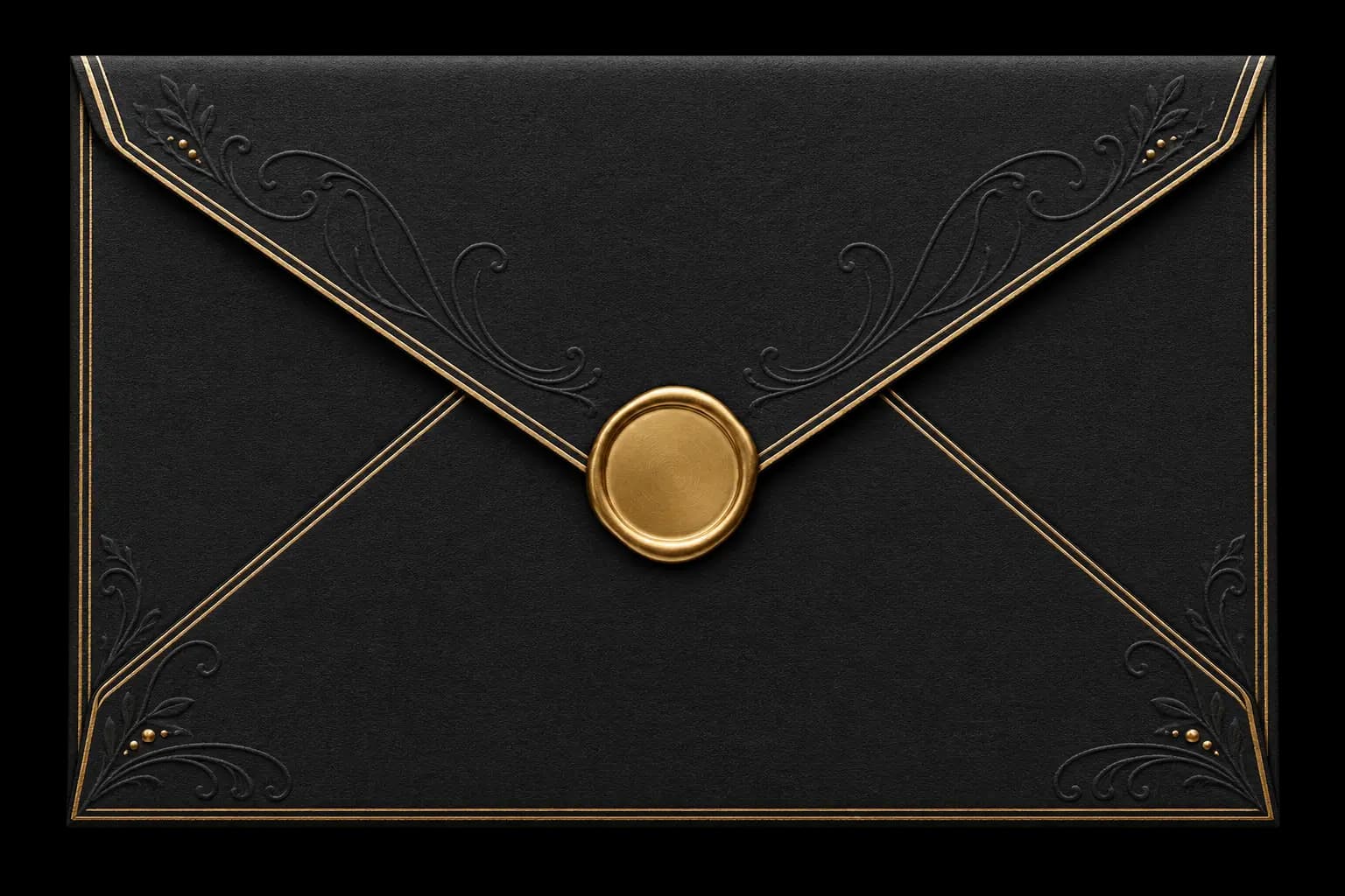 Classic Black & Gold invitation preview