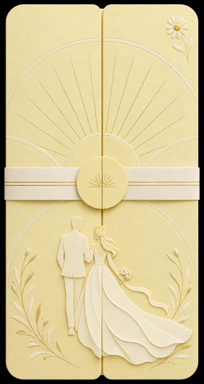 Butter Yellow Minimal invitation preview