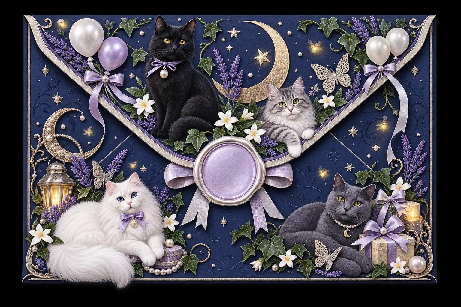 Fancy Cat Celebration invitation preview