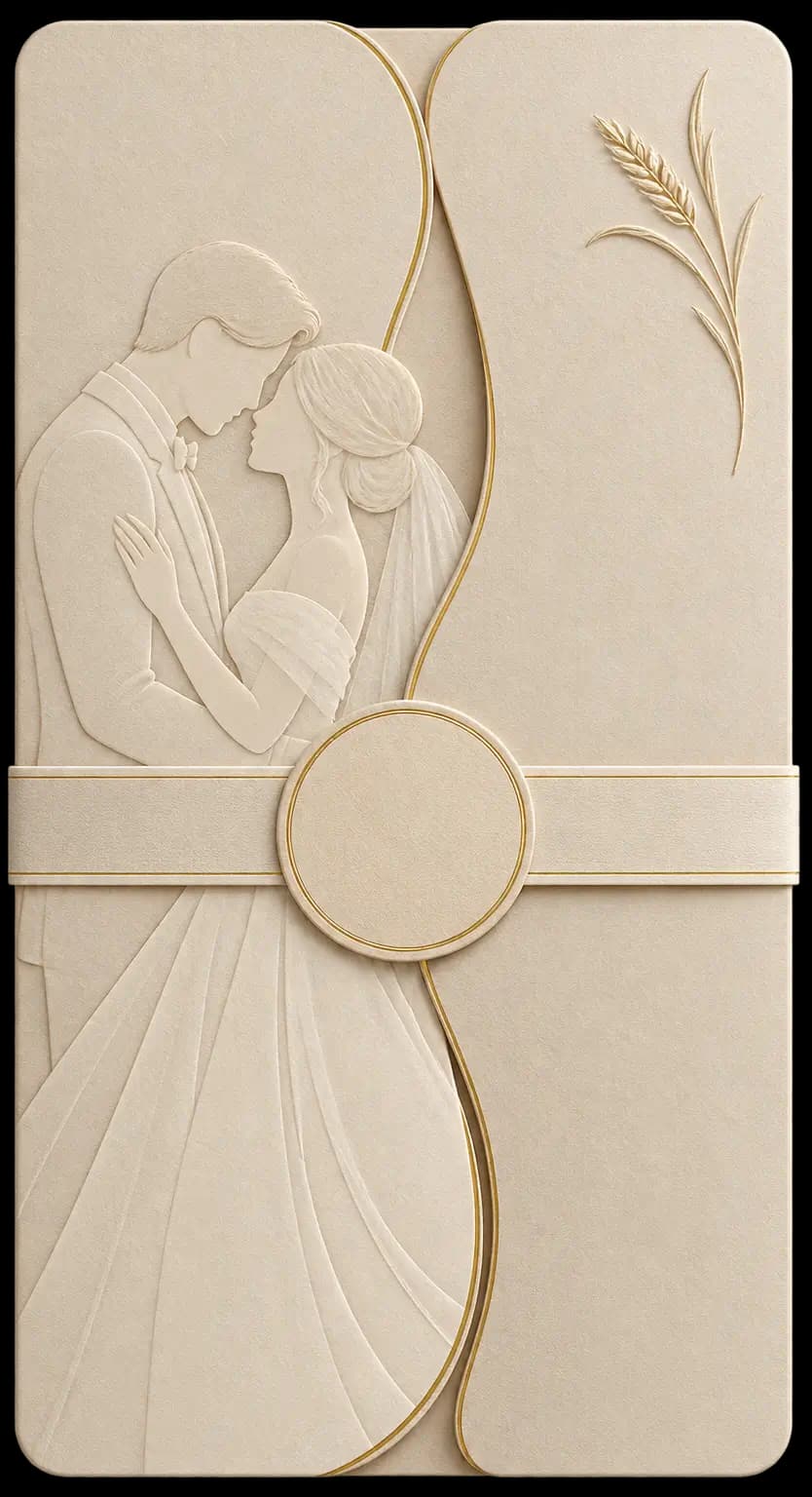 Champagne Minimal invitation preview
