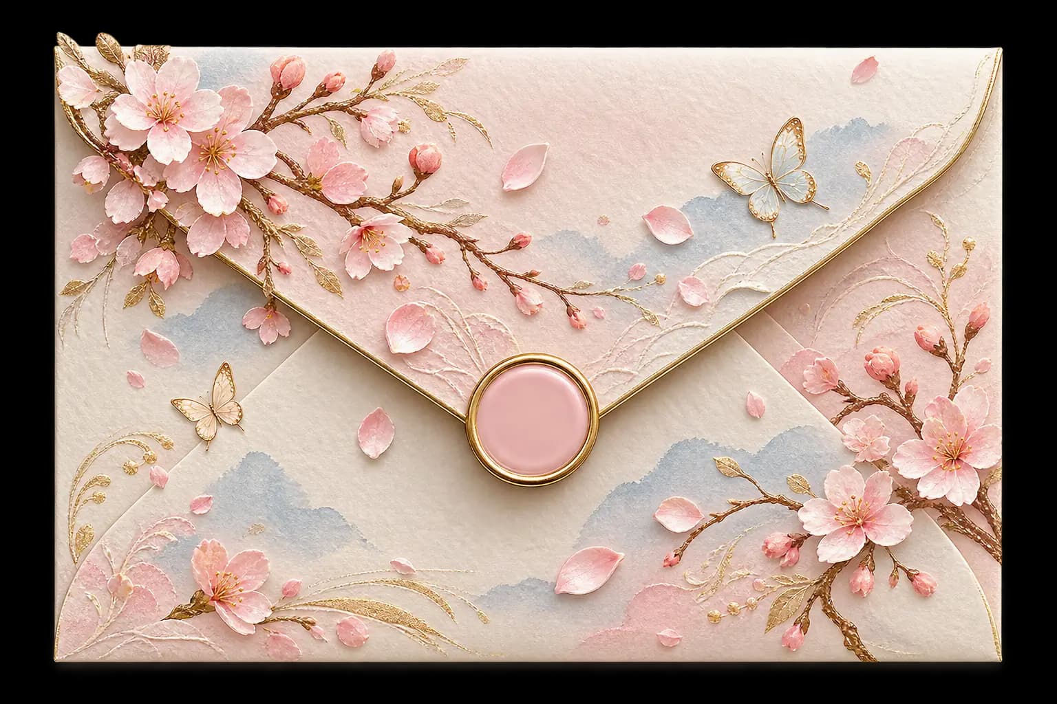 Cherry Blossom Elegance invitation preview