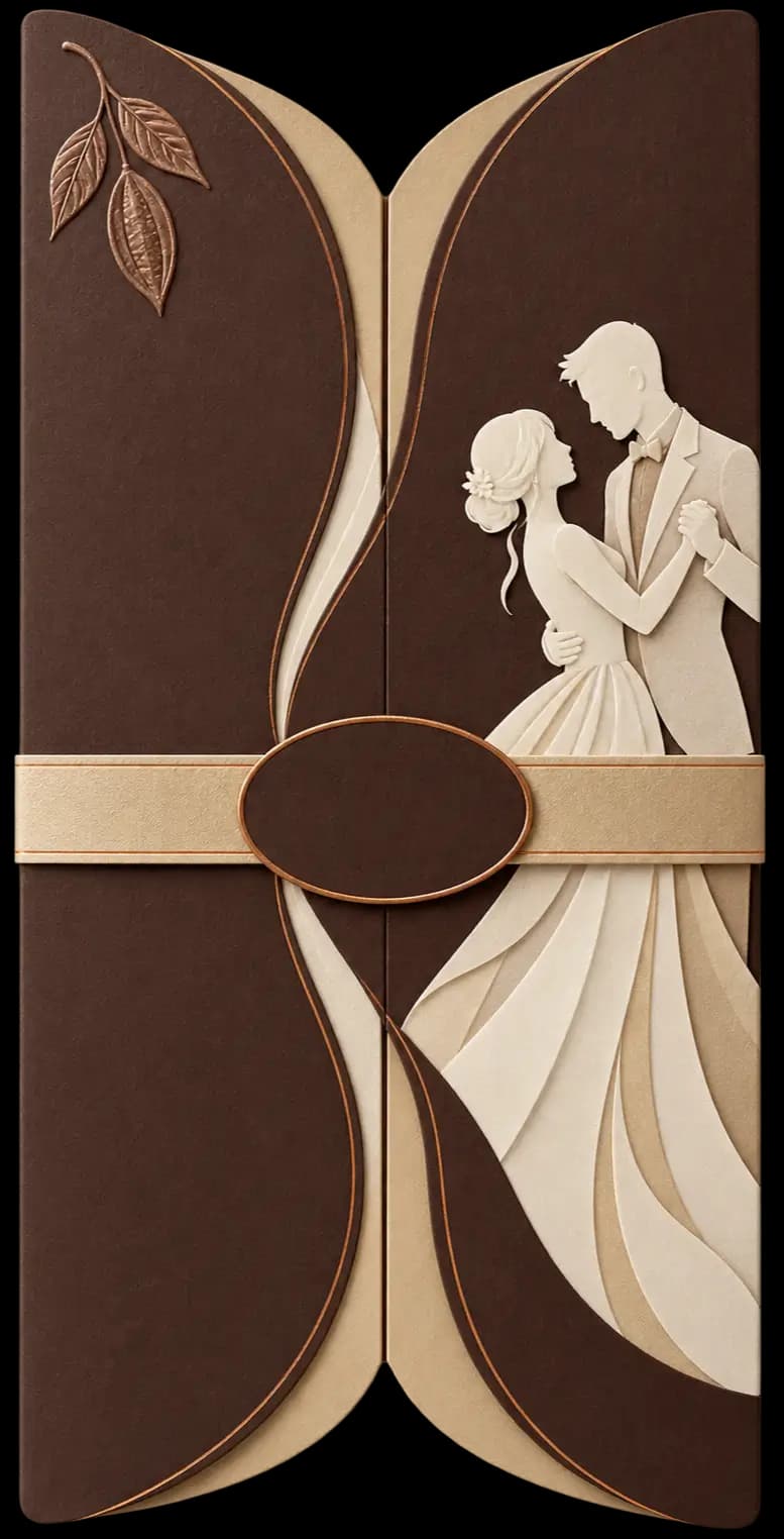 Chocolate Minimal invitation preview