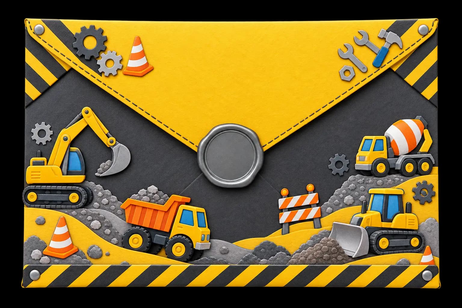 Construction Birthday Party invitation preview