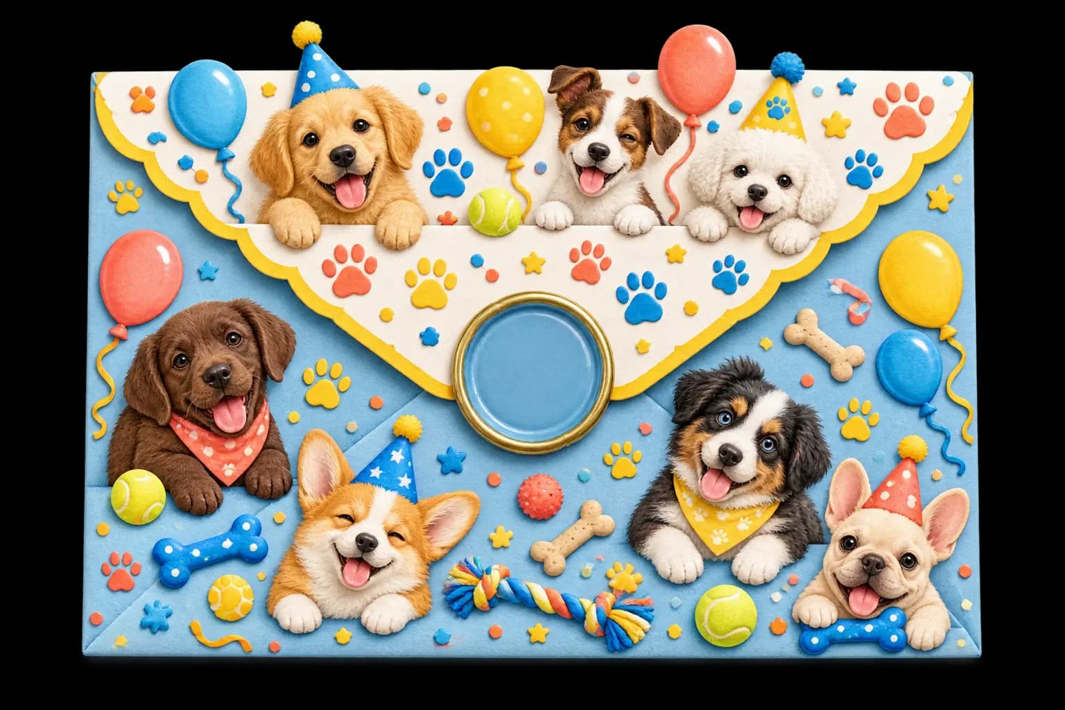 Cute Dog Party invitation preview