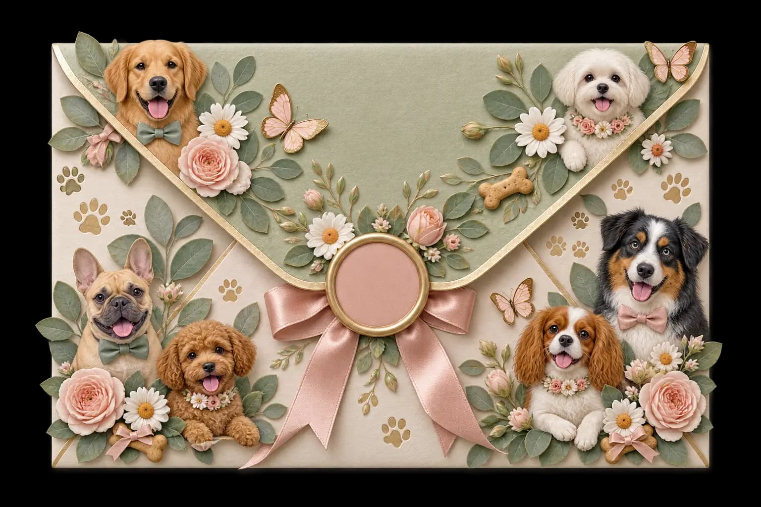 Classy Dog Celebration invitation preview