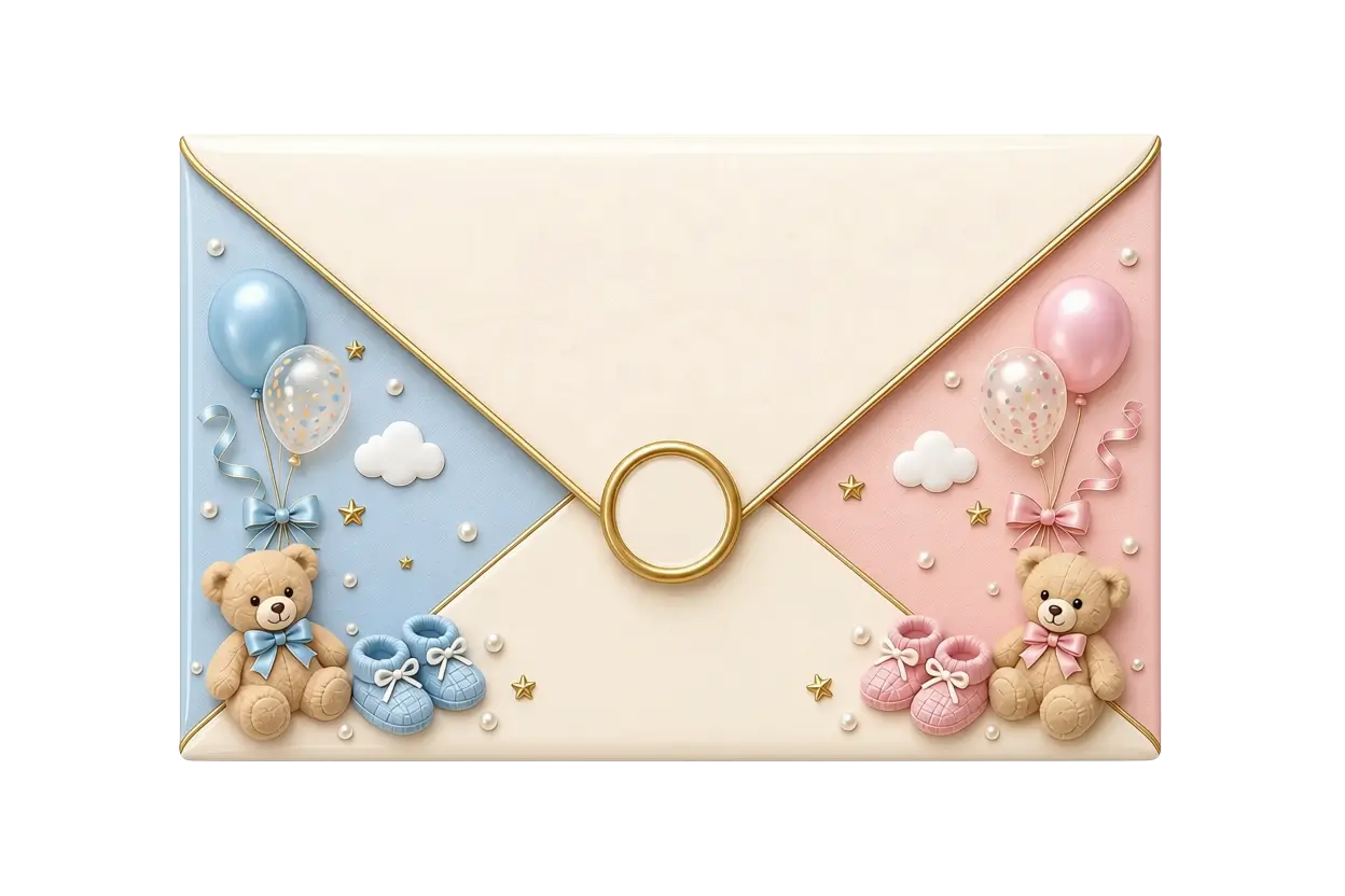 Cute Gender Reveal invitation preview