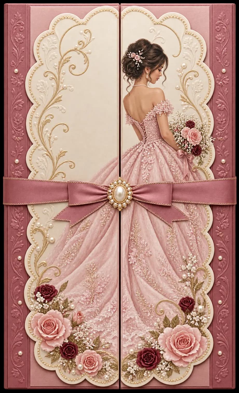Lady Pink Debutante invitation preview