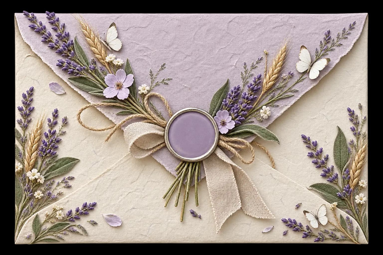 Lavender Meadow invitation preview