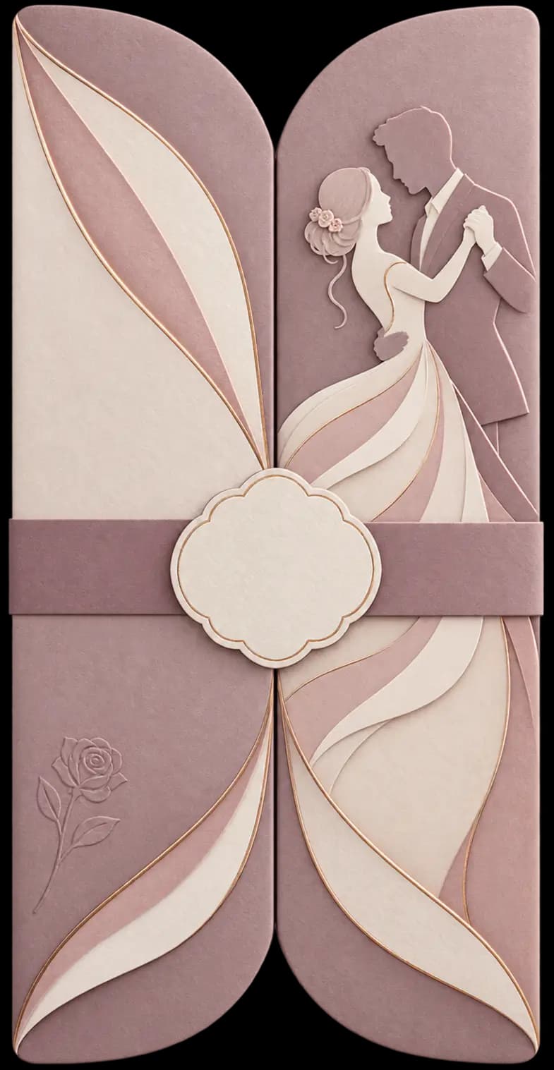 Muted Mauve Minimal invitation preview