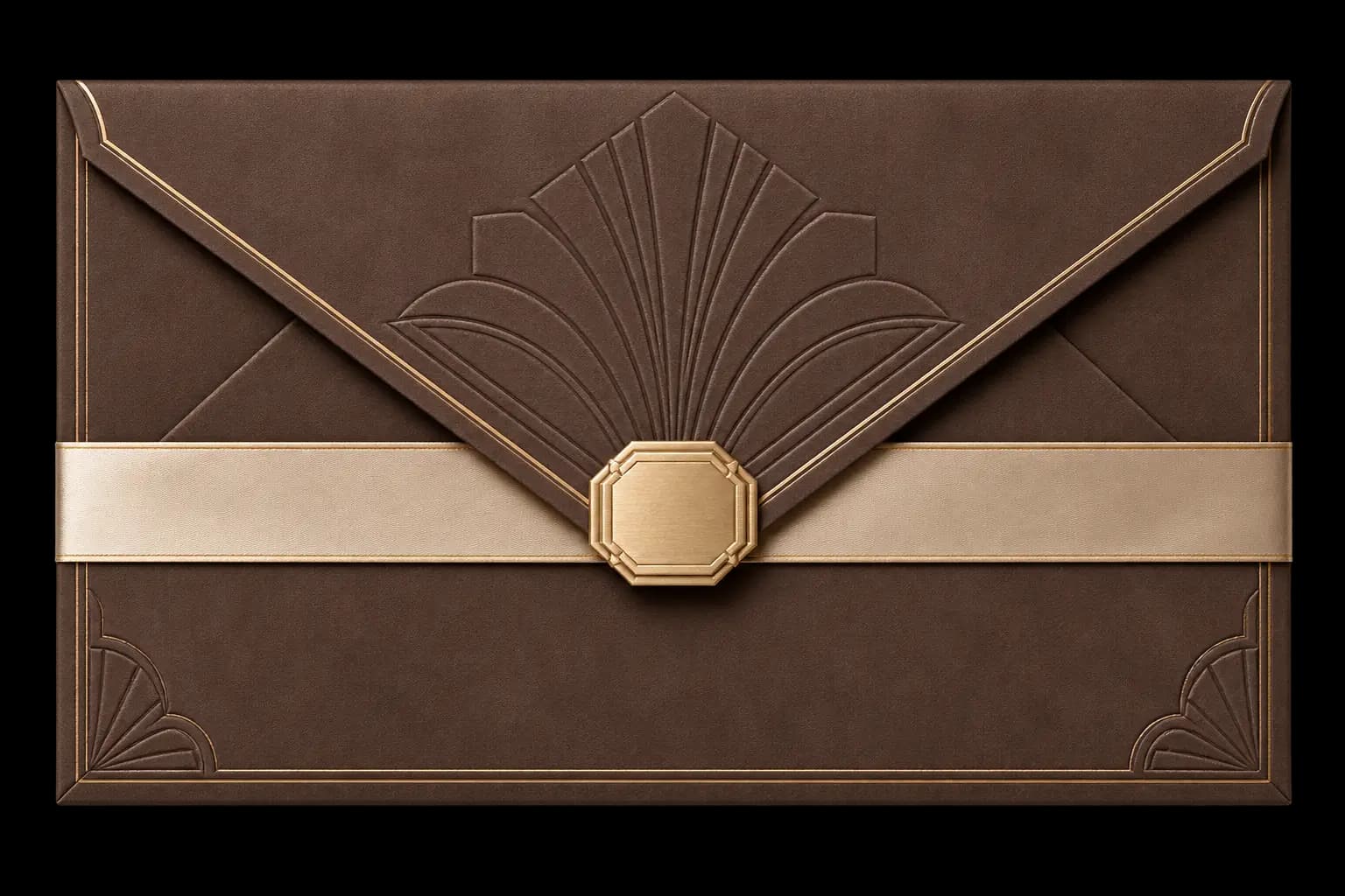 Mocha Embossed Elegance invitation preview