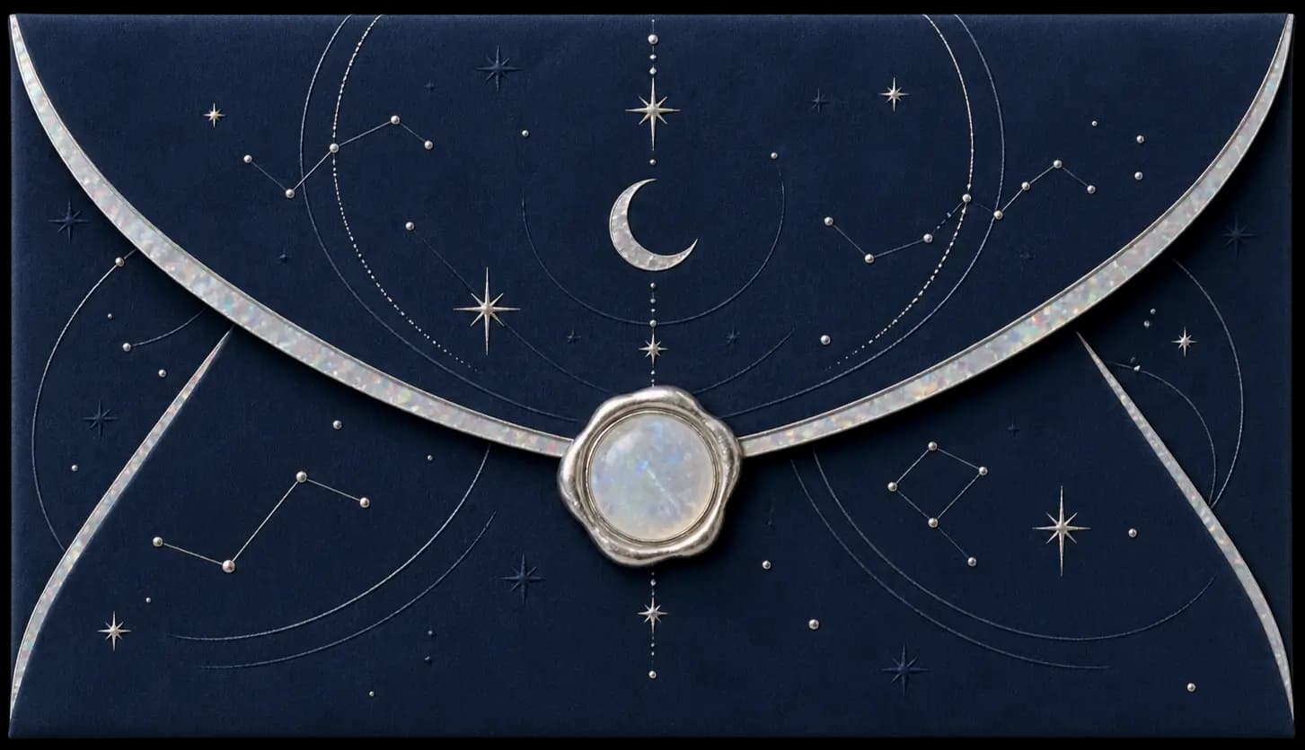 Moonlit Celestial invitation preview
