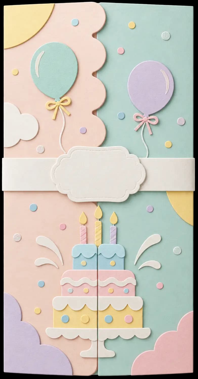 Pastel Celebration invitation preview