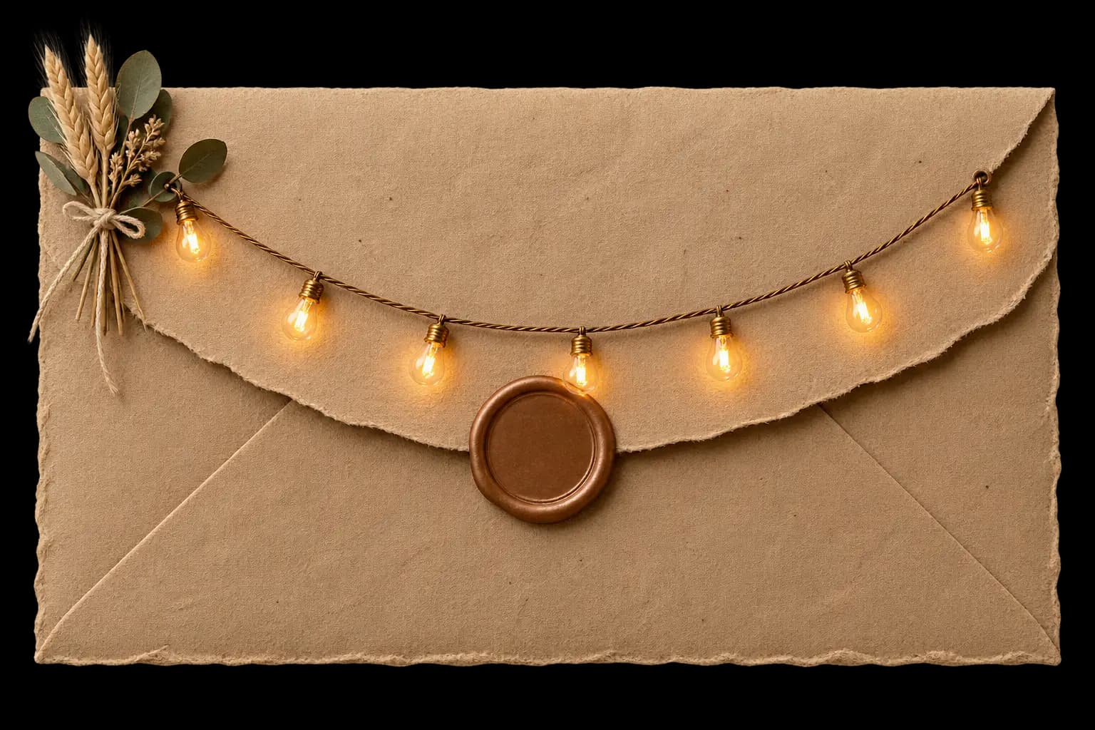 Rustic String Lights invitation preview