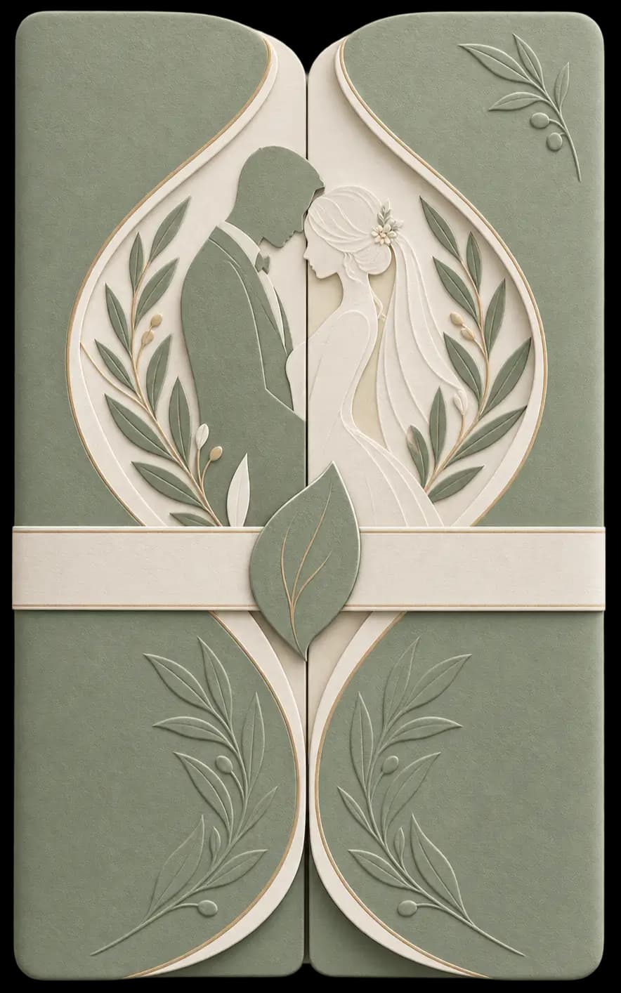 Sage Green Minimal invitation preview