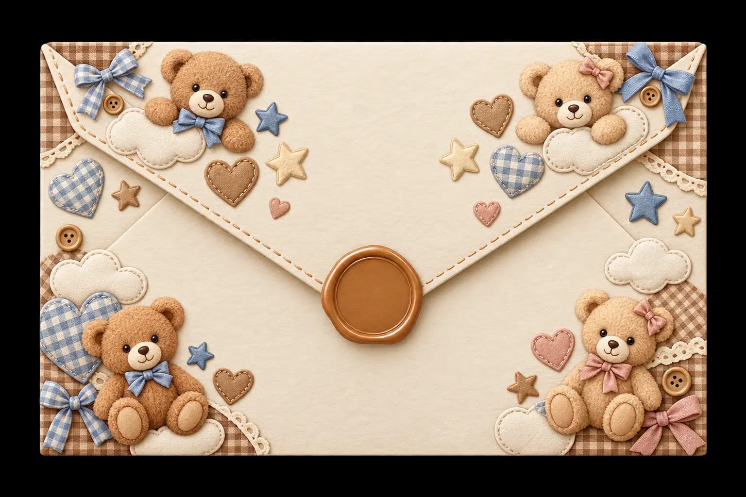 Teddy Bear Neutral invitation preview