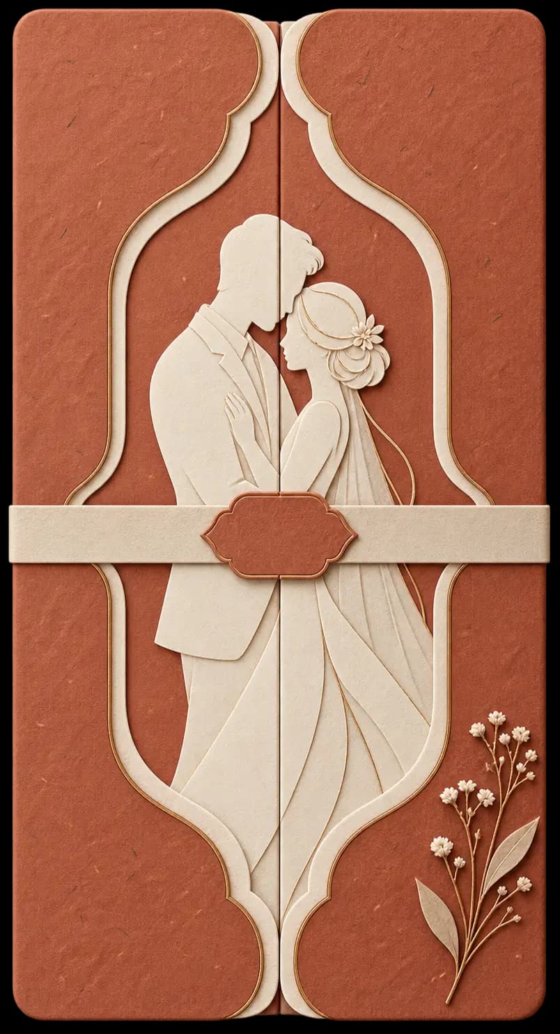 Terracotta Minimal invitation preview