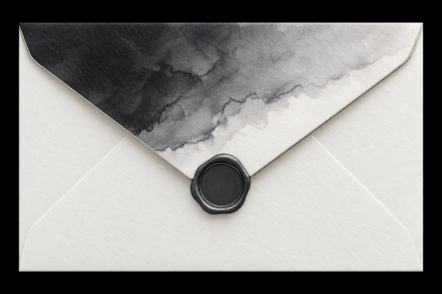 Watercolor Noir invitation preview